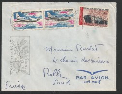 R.C.A     LETTRE  PAR AVION DE  DE  BANGUI   VERS  LA  SUISSE - Covers & Documents