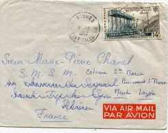 NOUMEA Env. Du 11/07/1957 Avec Timbre PA 66 - Cartas & Documentos