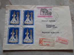 Hungary  Registered Cover -Expressz - Békéscsaba -Kisvárda - 1961   Elephant - Vostok    D129132 - Storia Postale