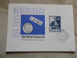 Hungary  Békéscsaba 250 éves - 1968 -    D129140 - Commemorative Sheets