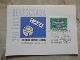 Hungary  Békéscsaba 250 éves - 1968 -  DUBNA  Atomkutató Intézet  D129143 - Feuillets Souvenir