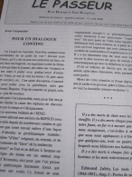 Le Passeur, Bulletin De L' École Dispersée De Santé Européenne N° Spécial Aout 2000 : J. Carpentier - J. Barsony. 2000 ( - Geneeskunde & Gezondheid