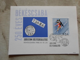 Hungary  Békéscsaba 250 éves - 1968 - Skate Skating  Grenoble 1968    D129146 - Souvenirbögen