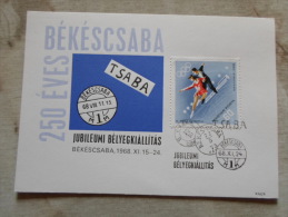 Hungary  Békéscsaba 250 éves - 1968 - Skate Skating  Grenoble 1968    D129147 - Herdenkingsblaadjes