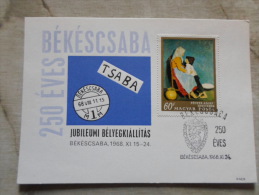 Hungary  Békéscsaba 250 éves - 1968 - Fényes Adolf -Testvérek    D129152 - Commemorative Sheets