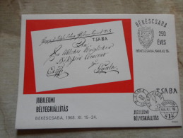 Hungary  Békéscsaba 250 éves - 1968 -Bélyegkiállítás  (KNER) -     D129153 - Feuillets Souvenir