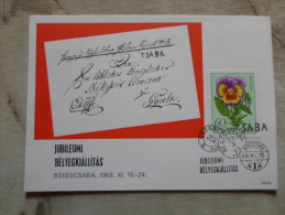 Hungary  Békéscsaba 250 éves - 1968 -Bélyegkiállítás  (KNER) -     D129154 - Hojas Conmemorativas