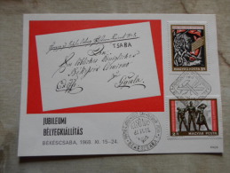 Hungary  Békéscsaba 250 éves - 1968 -Bélyegkiállítás  (KNER) -     D129155 - Commemorative Sheets