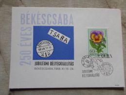Hungary  Békéscsaba 250 éves - 1968 -Bélyegkiállítás  (KNER) -     D129160 - Foglietto Ricordo