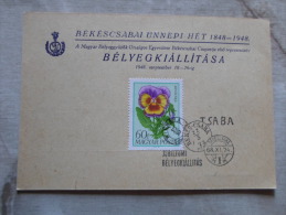 Hungary  Békéscsaba 250 éves 1968  - Ünnepi Hét  1848-1948    D129171 - Feuillets Souvenir