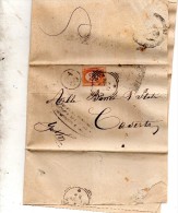 1896   LETTERA CON ANNULLO  CASERTA  DENTELLATURA SPOSTATA - Strafport