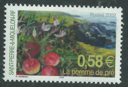 St Pierre Et Miquelon N° 777 XX  Fruit : La Pomme De Pré Sans Charnière,TB - Nuevos
