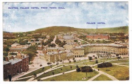 RB 1026 -  Early Advertising Postcard -  Buxton Palace Hotel From Town Hall - Derbyshire - Derbyshire