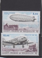 SAINT PIERRE ET MIQUELON 2 TIMBRES  PA N° 66 ET 67 ZEPPELIN  NEUFS ** - Ungebraucht