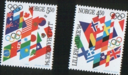 Norvegia Norway Norvege  1994 Winter Olympic Games Lillehammer 2v    Complete Set  ** MNH - Ongebruikt