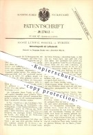 Original Patent - Ernst Ludwig Hertel In Wurzen , 1883 , Rückschlagventil Mit Luftkatarakt. , Ventile !!! - Wurzen