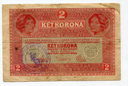 Hongrie Hungary Ungarn "" Tolna Varmegye Bonyhad Kozseg 1919 "" Ovp 2 Korona / Kronen 1917 - Hungría