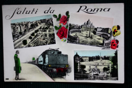 1939 SALUTI DA ROMA - Locomotiva Elettrica E.626 - Transport