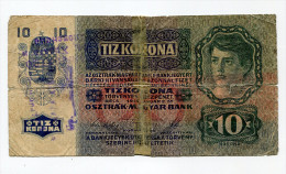 Serbie Serbia Ovp Austria Hungary Ovp 10 Kronen 1915 RARE !!! # 8 - Servië