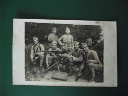 Carte Photo 146 Eme RI Militaire Avec Fusils Et Mitrailleuse - Faulquemont