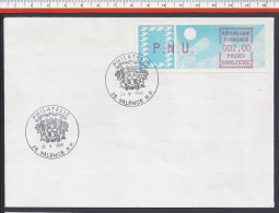 FR - 1988 -  2 ENVELOPPES AVEC TIMBRES DISTRIBUTEURS P.N.U Et LETTRE - - 1988 « Comète »