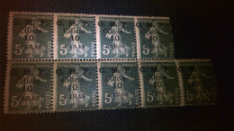 CILICIA O.M.F MNH  9 Stamps  5 Centimes Over Print 10 Paras ERROR !!!  $$$$$ - Ungebraucht