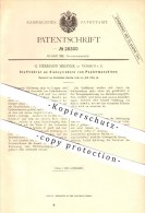 Original Patent - G. Hermann Mehner In Nossen , 1883 , Stoffrührer An Zylindern Von Papiermaschinen , Papier !!! - Nossen