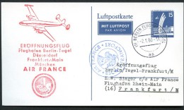 BERLIN PP19 A2/002 Privat-Postkarte AIR FRANCE 1960  NGK 20,00 € - Private Postcards - Used