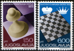 YUGOSLAVIA 1972 20th Chess Olympiad Skopje Macedonia Set MNH - Ongebruikt