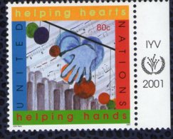 Nations Unies 2001 ONU Neuf Helping Hearts Helping Hands Bord De Feuille - Unused Stamps