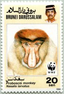 N° Yvert&Tellier 432 - WWF - Timbre De Brunéi Darussalam (Neuf - **) - (1991) - Monkey Head (Facing) - Brunei (1984-...)