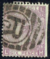 Mauve 6d.  No Hyphen Plate 9  SG 109 Bold Registered Cancel  Wing Margin Cut - Oblitérés