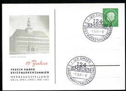 BERLIN PP21 D2/001a Privat-Postkarte RATHAUS EMDEN Sost. 1961  NGK 15,00 € - Postales Privados - Usados