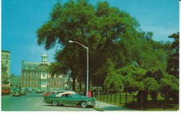 Newport Rhode Island, Washington Square Street Scene, Auto, C1950s Vintage Postcard - Newport