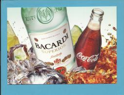 BACARDI Superior E COCA COLA - ADVERTISING - From PORTUGAL- 2 Scans - Postales