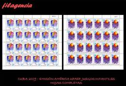 CUBA. PLIEGOS. 2009-32 EMISIÓN AMÉRICA UPAEP. JUEGOS TRADICIONALES - Blocks & Sheetlets