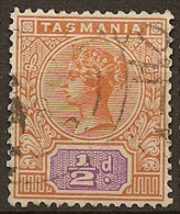 TASMANIA 1892 1/2d QV SG 216 U #LK34 - Oblitérés