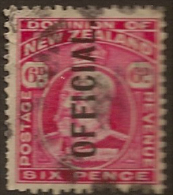 NZ 1910 6d KE VII Official SG O75 U #LM198 - Dienstzegels