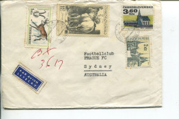 (001) Czechkoslovakia Registered Letter To Australia - 1960's ? - Storia Postale