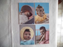 LOT DE 4 CARTES...BEBES.. - Collections, Lots & Séries