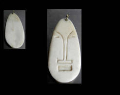 Pendant Amulette Austronésien En Os /Vintage Bone Austronesian Amulet Pendant - Ethnics