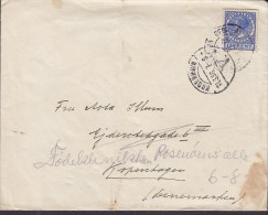 Netherlands AMSTERDAM CENTRAL STATION 1938 Cover Brief To KØBENHAVN V. Denmark 12½ C. Wilhelmina Readressed !! - Covers & Documents