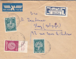 Monnaies - Arbres - Israël - Lettre Recommandée De 1952 - Oblitération Tel Aviv - Expédié Vers La Belgique - Lettres & Documents