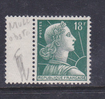 FRANCE N°1011A 18F VERT FONCE TYPE MULLER MULLER OBSTRUE NEUF SANS CHARNIERE - Other & Unclassified