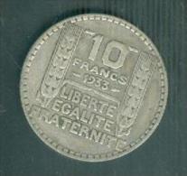 Piece Argent Silver, 10 Francs  Type Turin Année 1933 - Pia10506 - 10 Francs