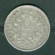 Piece Argent , Silver , 5 Francs Type   Hercule Année 1875  - Pia10702 - Sonstige & Ohne Zuordnung