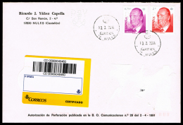 CASTELLON - EDI O 3862 + 3864 - CARTA CIRC. \"NULES\" R.Y - Storia Postale