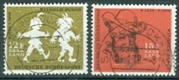 Saarland Mi. 429 + 430 Gest. Wilhelm Busch Max Und Moritz - Usados