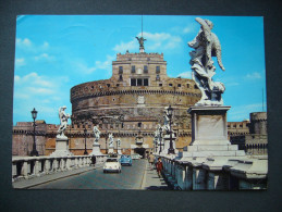 Italy: ROMA - Castel S. Angelo - St. Angel Castle - Old Car Fiat - Posted 1969 - Castel Sant'Angelo