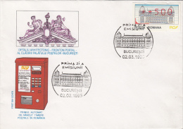 FIRST STAMPS ATM, COVER FDC, AMOUNT 500 ATM STAMP, 1995, ROMANIA - FDC